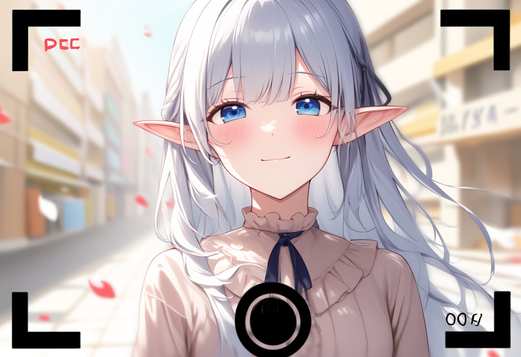 微笑むエルフさん