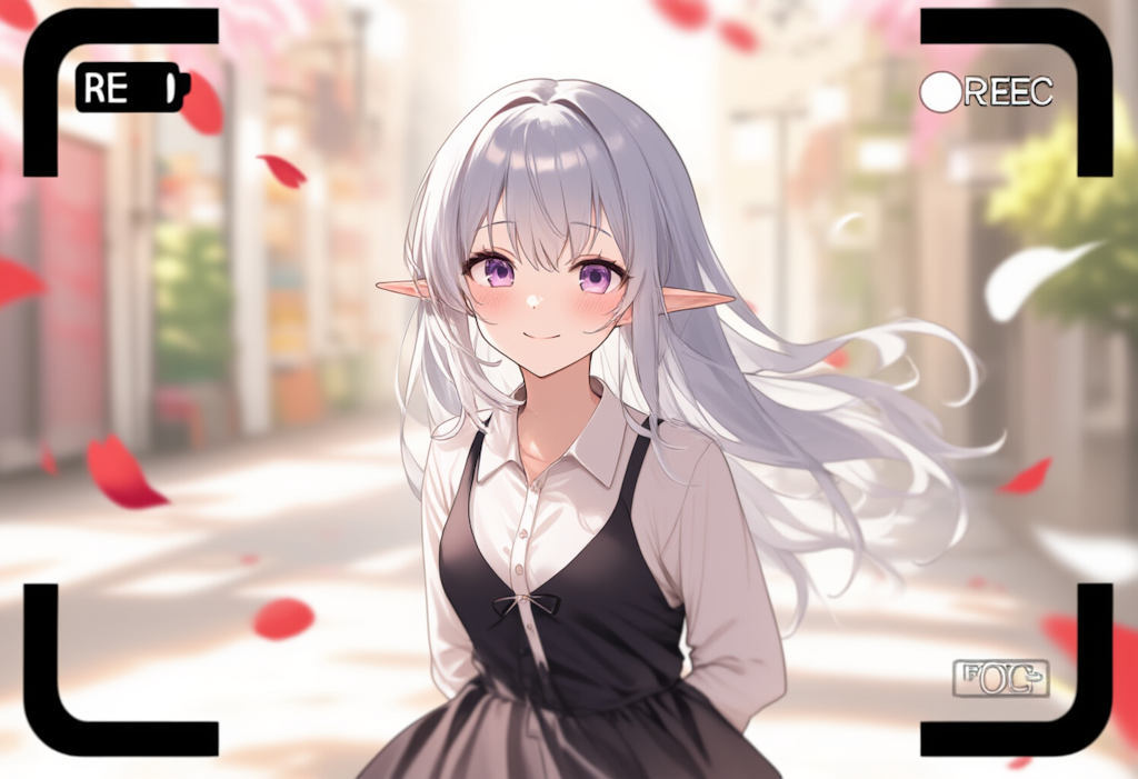 微笑むエルフさん