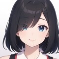 片目隠れの女の子 3枚目
