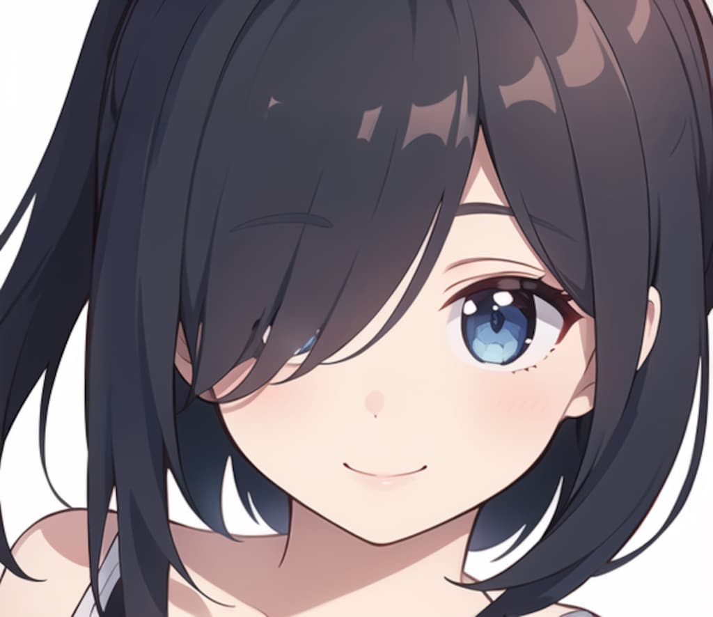 片目隠れの女の子