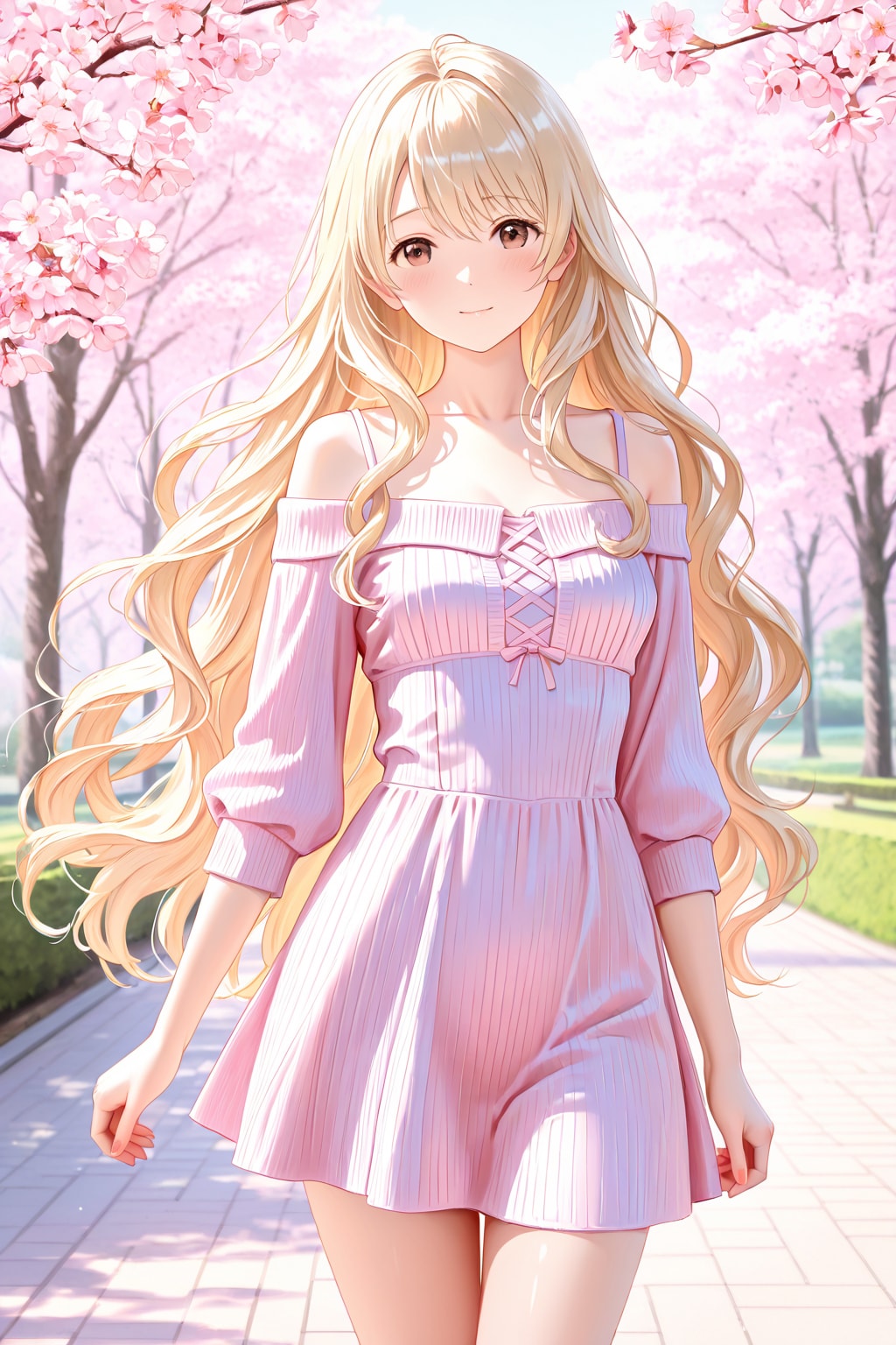 公園を散歩する心愛ちゃん
