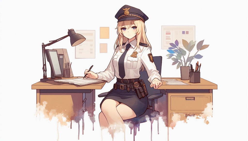 取調べするポリスちゃん (ポリス⑤)