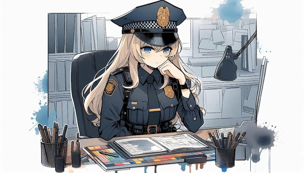 取調べするポリスちゃん (ポリス⑤)