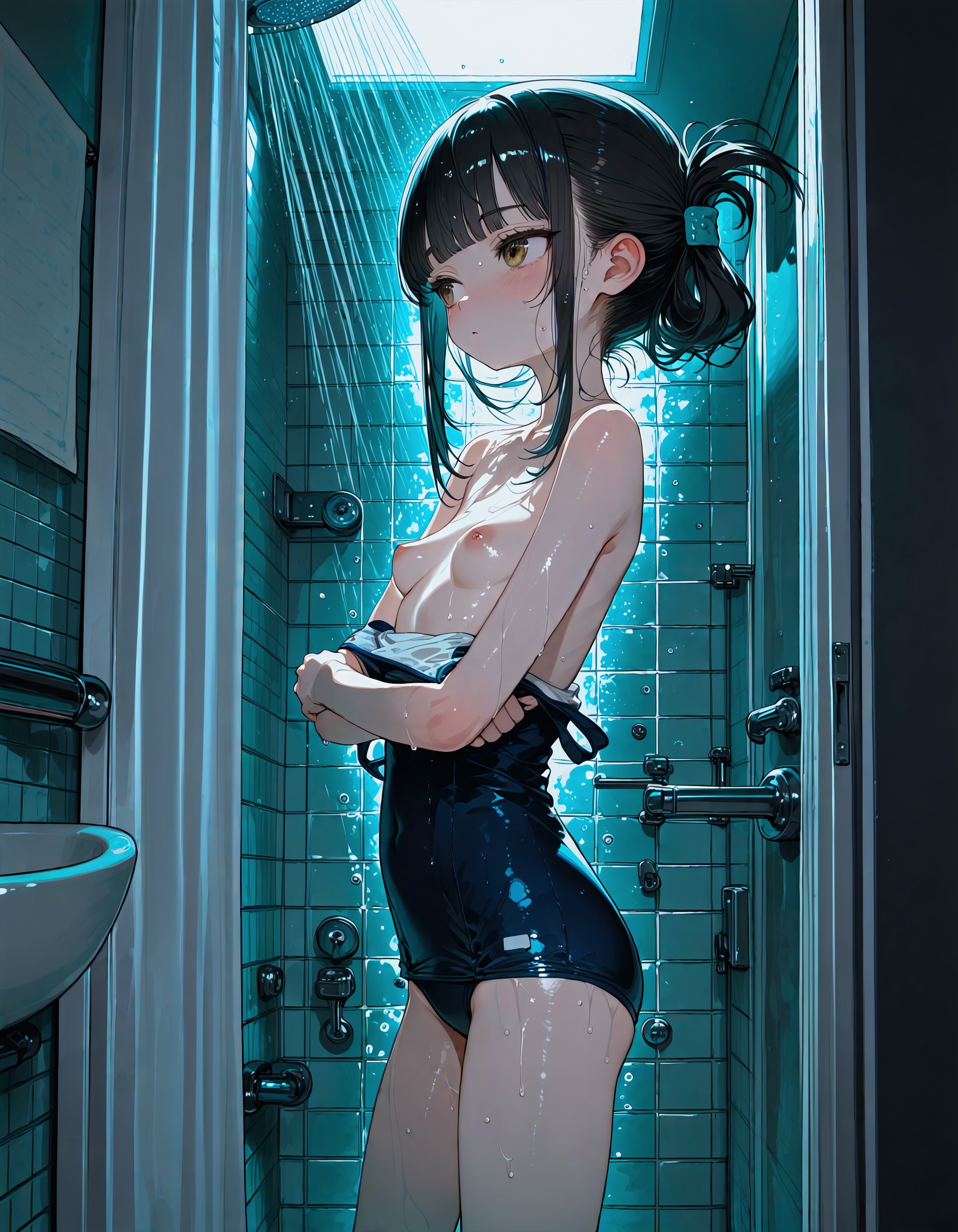 プール授業終わり