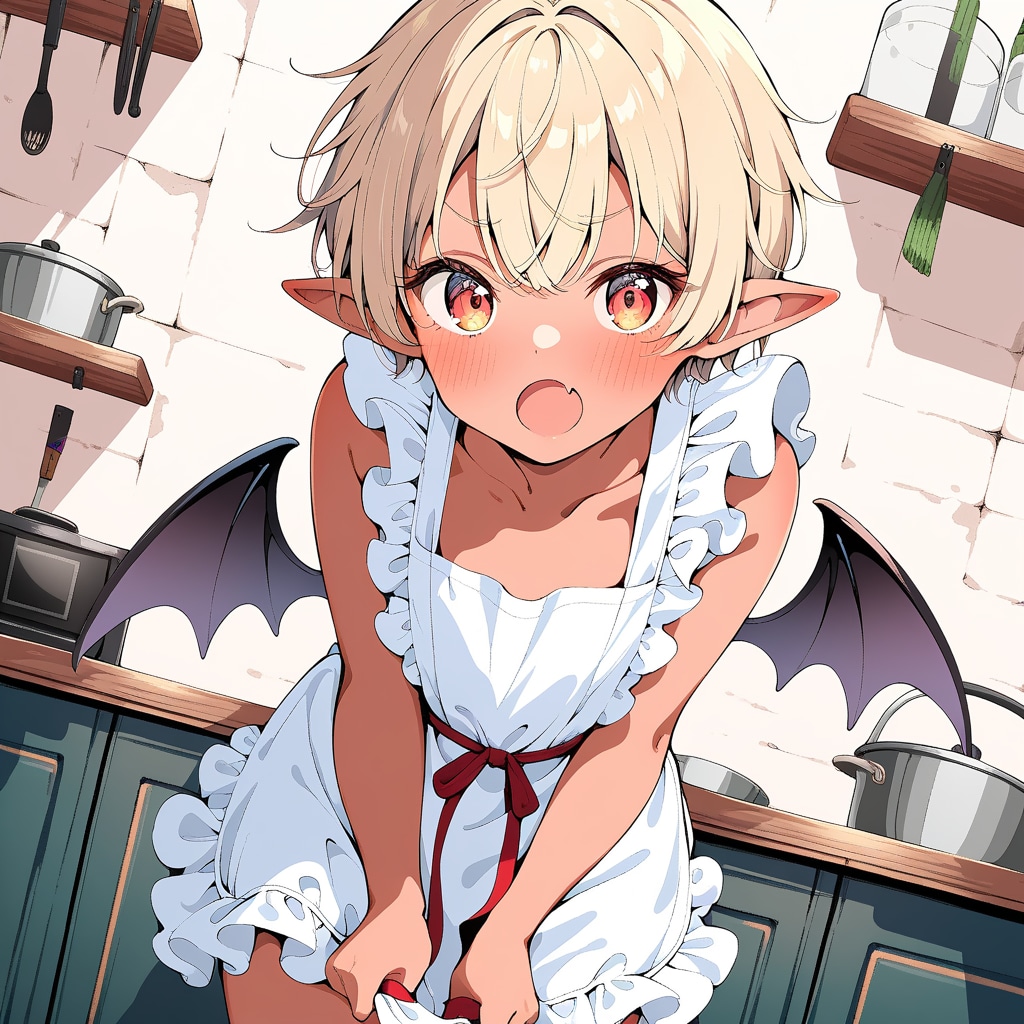 エプロン吸血鬼娘 | の人気AIイラスト・グラビア