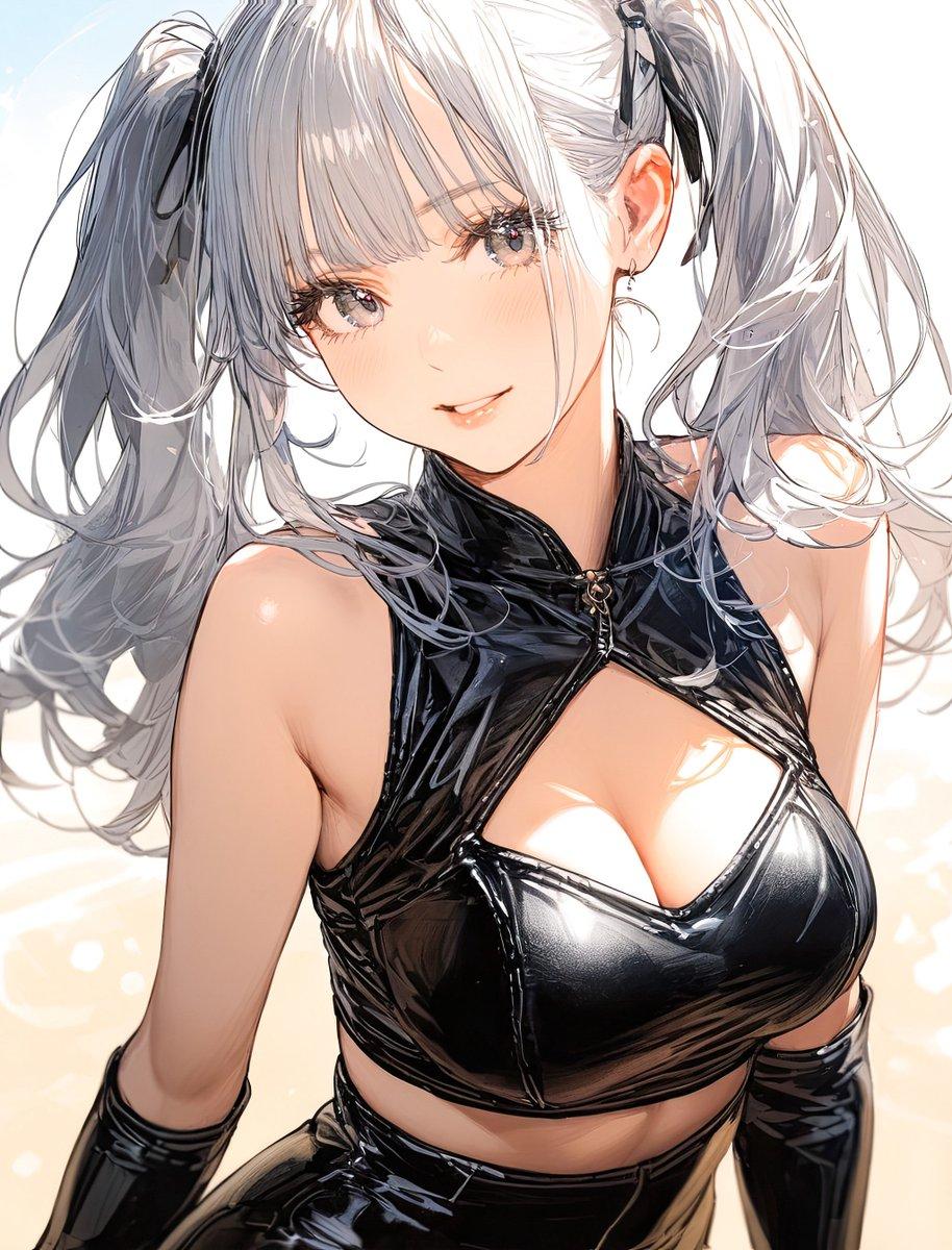 銀髪のツインテさん | の人気AIイラスト・グラビア