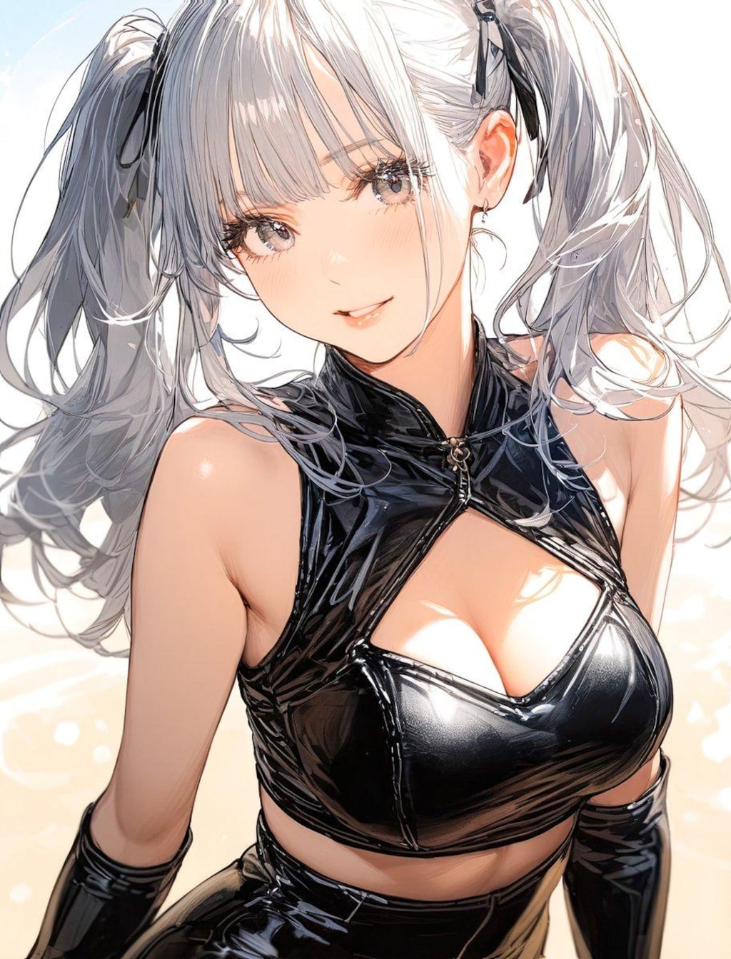 銀髪のツインテさん