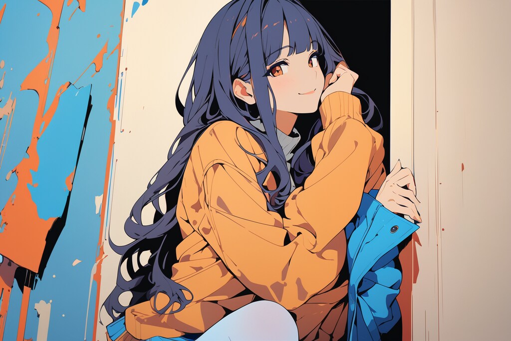 フラットカラー練習