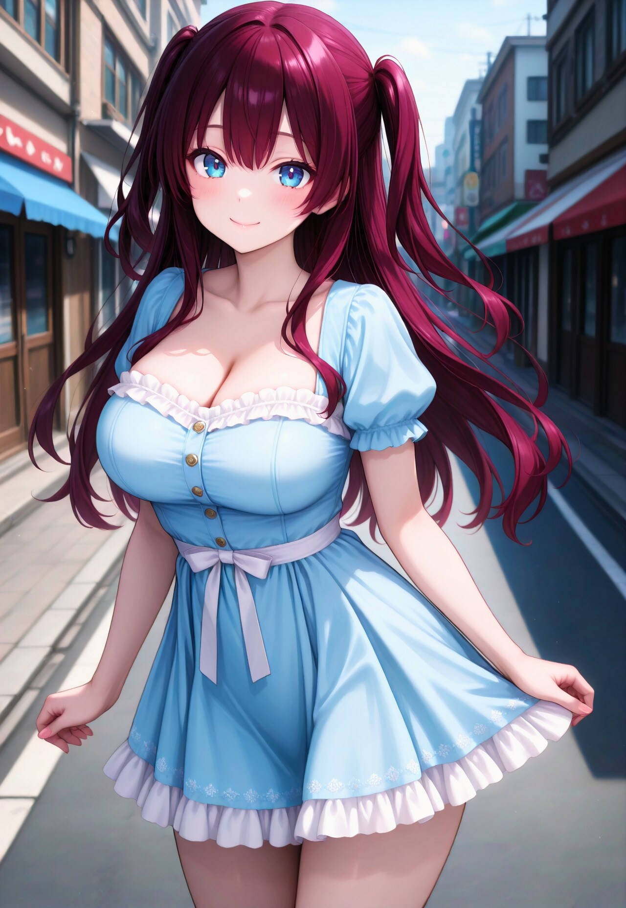 287（水色ワンピ）