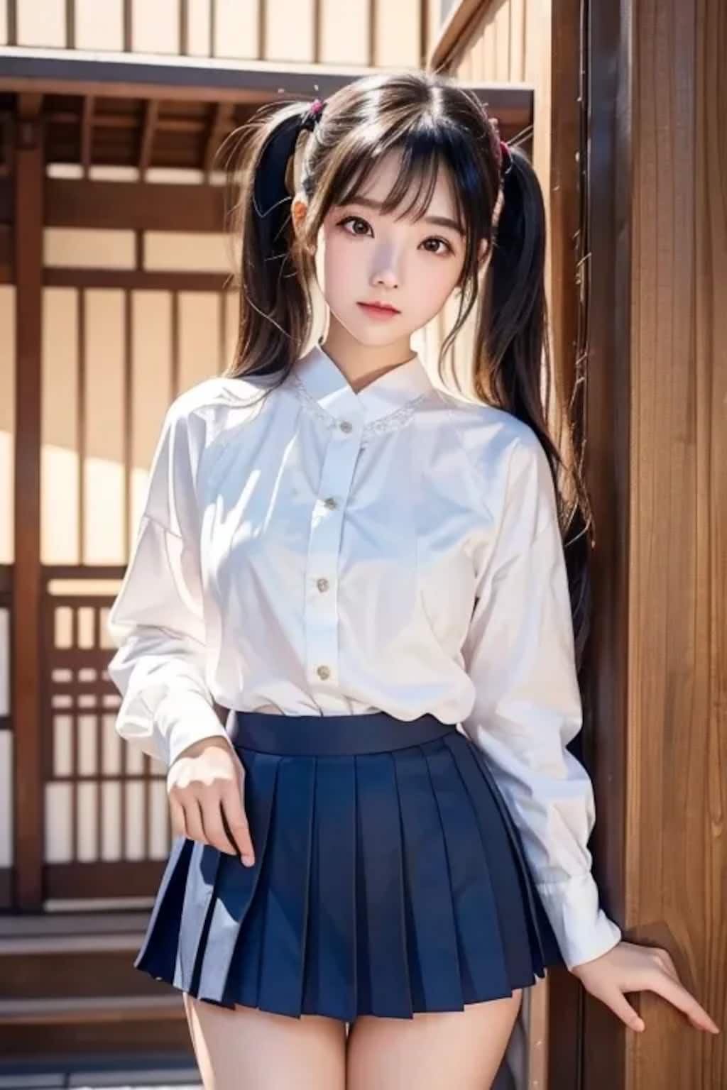 プリーツスカートの女の子 1