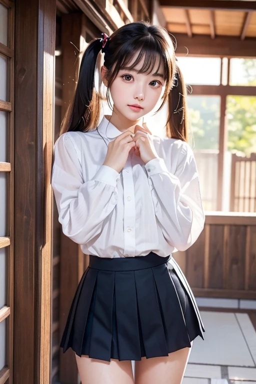 プリーツスカートの女の子 1