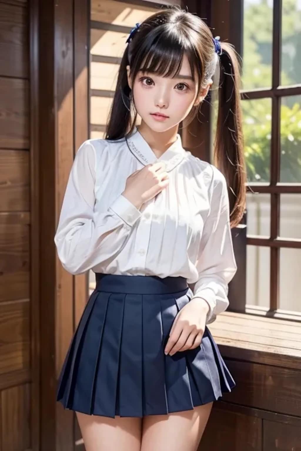プリーツスカートの女の子 1