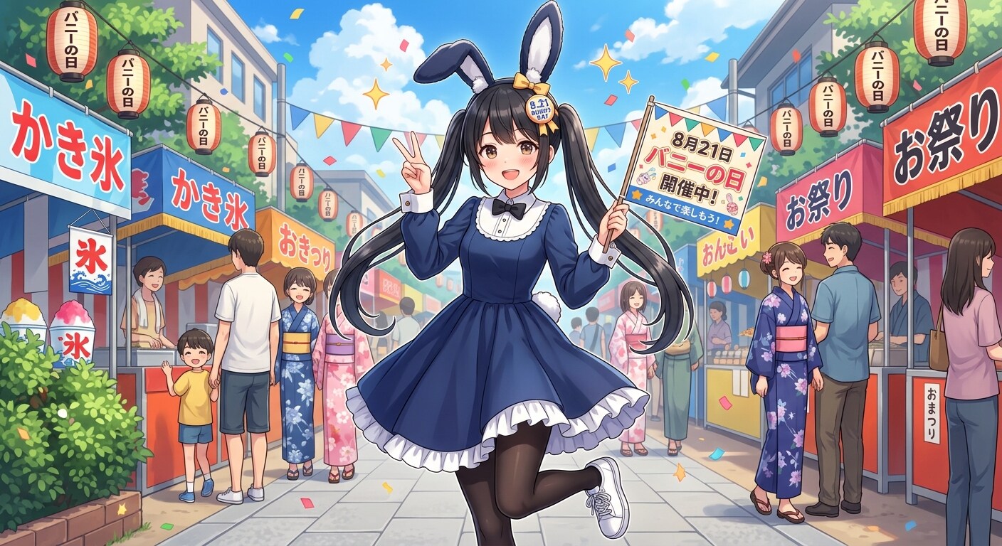 8月21日はバニーの日！うさ耳フェスティバル✨ | の人気AIイラスト・グラビア