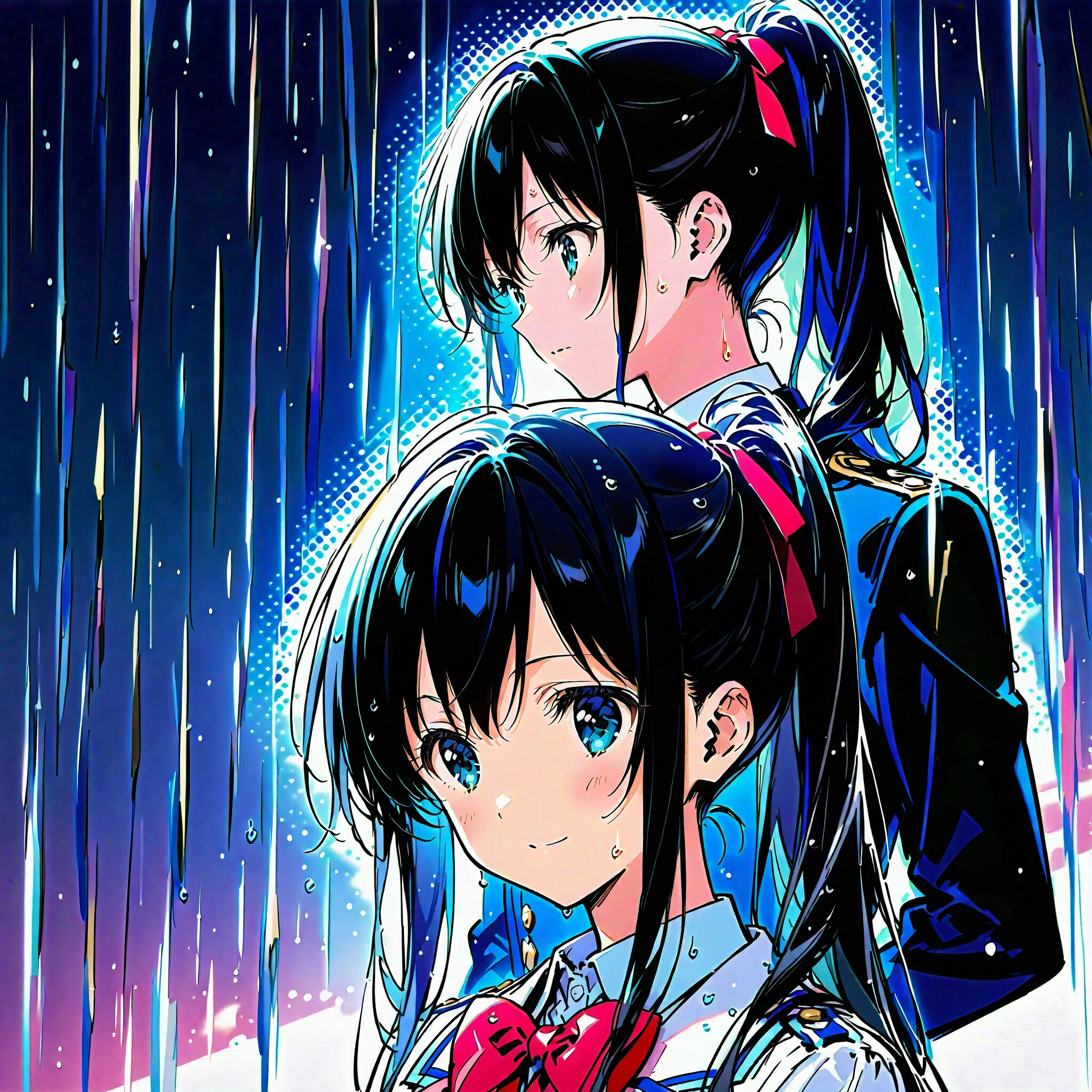 雨の中の女の子たち | の人気AIイラスト・グラビア