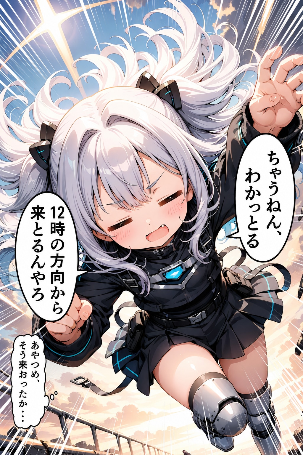 上空からのなにかを察知するちゃうねんガール