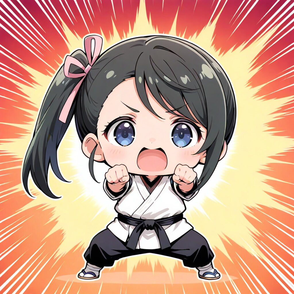 SDさやかちゃん はどーけんポーズ