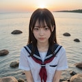 海と制服 4枚目