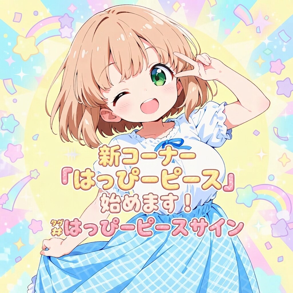 新コーナー「はっぴーピース」始めます✌️ | の人気AIイラスト・グラビア