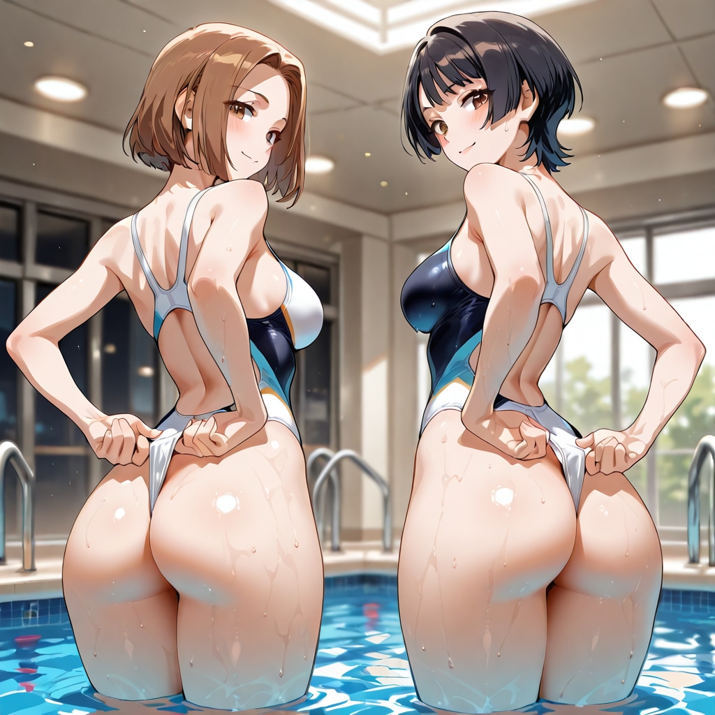 見返り競泳水着