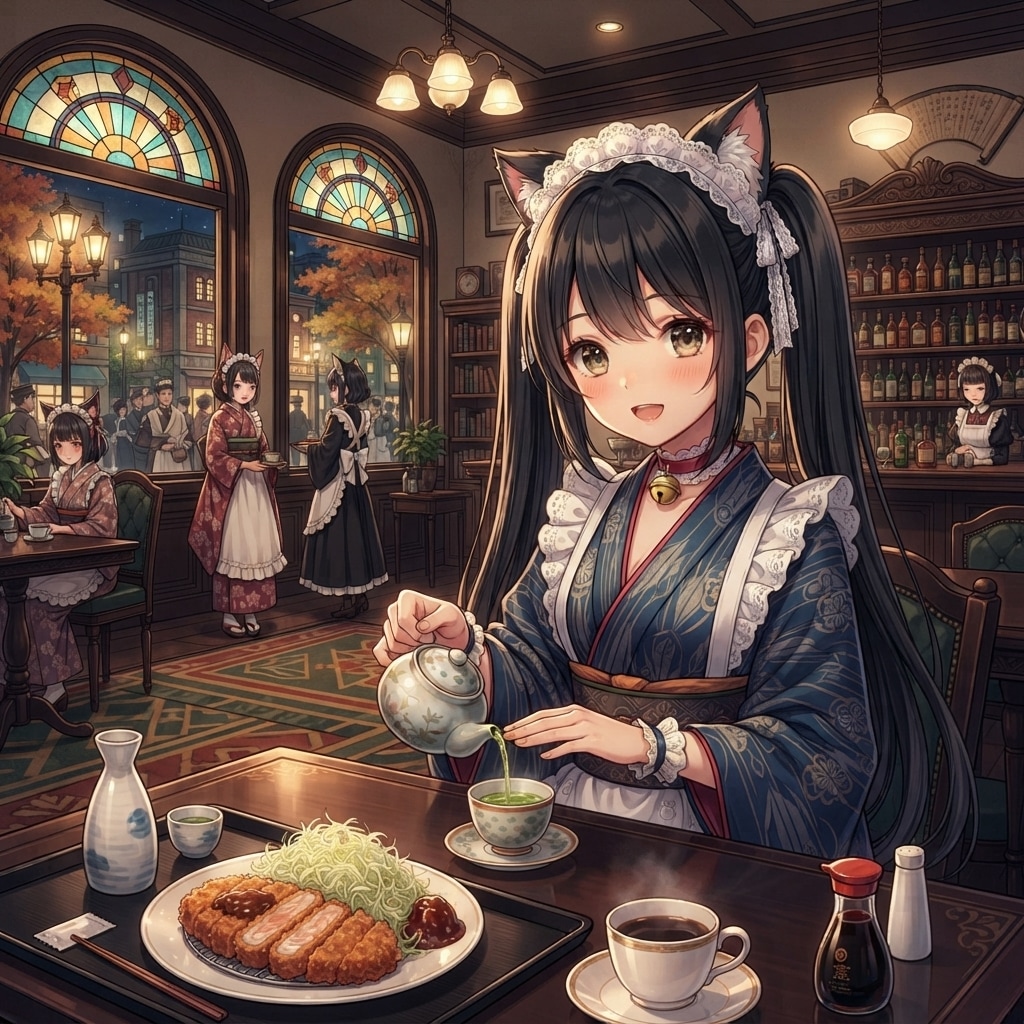 10月1日 #トンカツの日 #醤油の日 #日本酒の日 #日本茶の日 #衣替えの日 #国際コーヒーの日 #コーヒーの日 #食文化の日 | の人気AIイラスト・グラビア