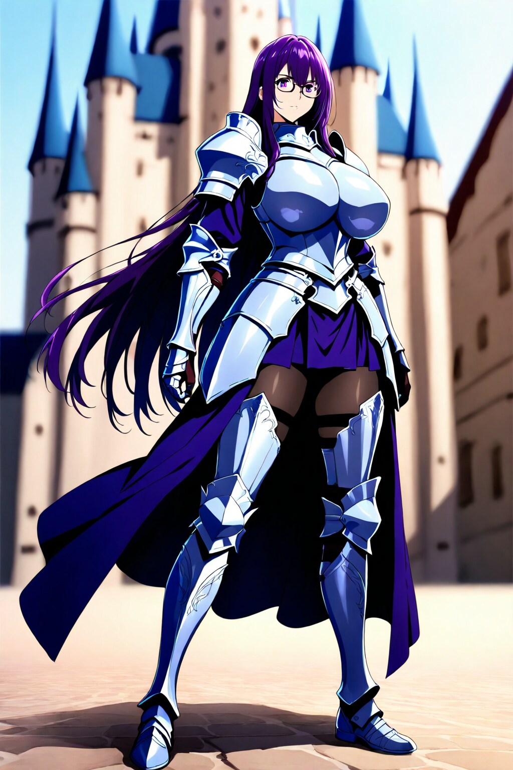 紫髪ロングの聖騎士