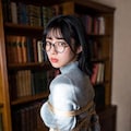 紐の食い込み、地味な眼鏡 3枚目