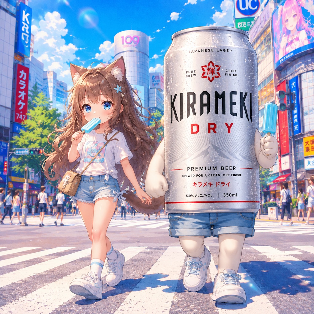 ホットパンツで歩く小さな女の子