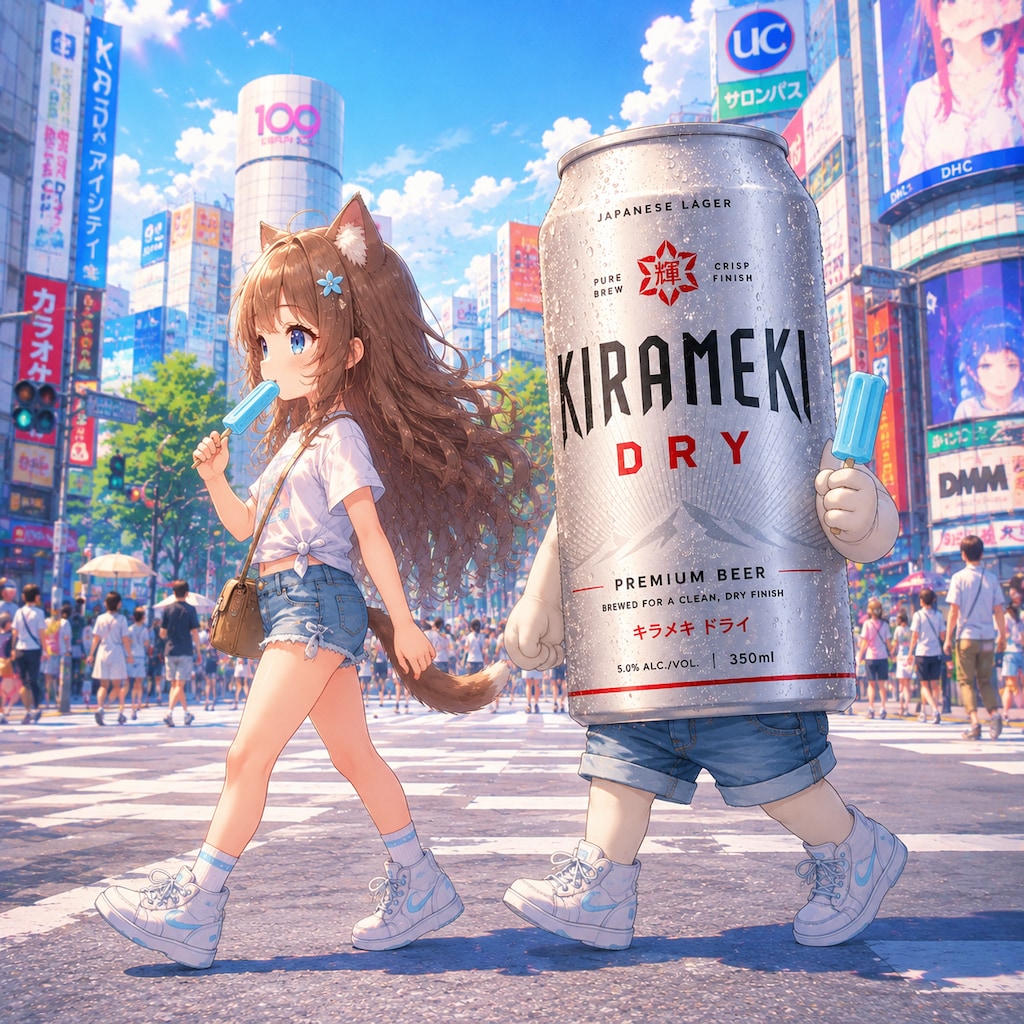 ホットパンツで歩く小さな女の子
