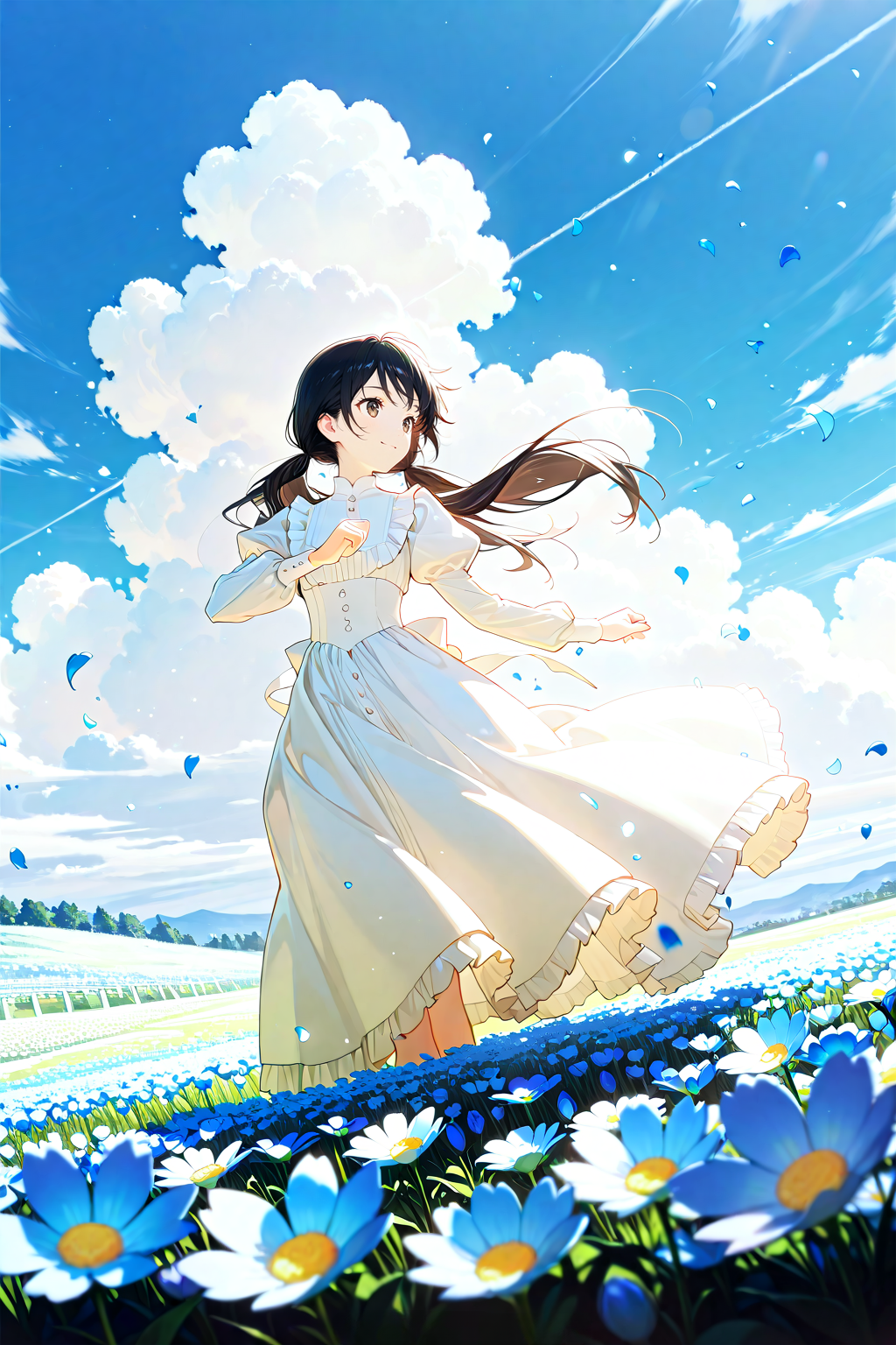 twin・braid・low・short