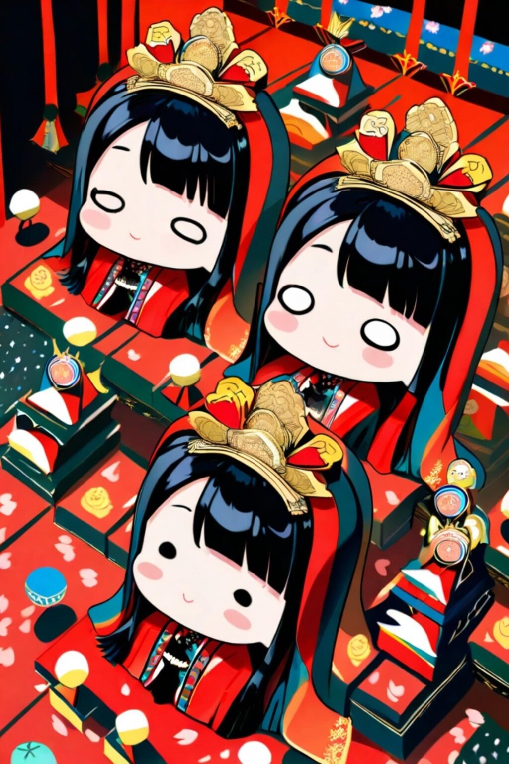 🎎ひな祭りの黒髪ちゃん