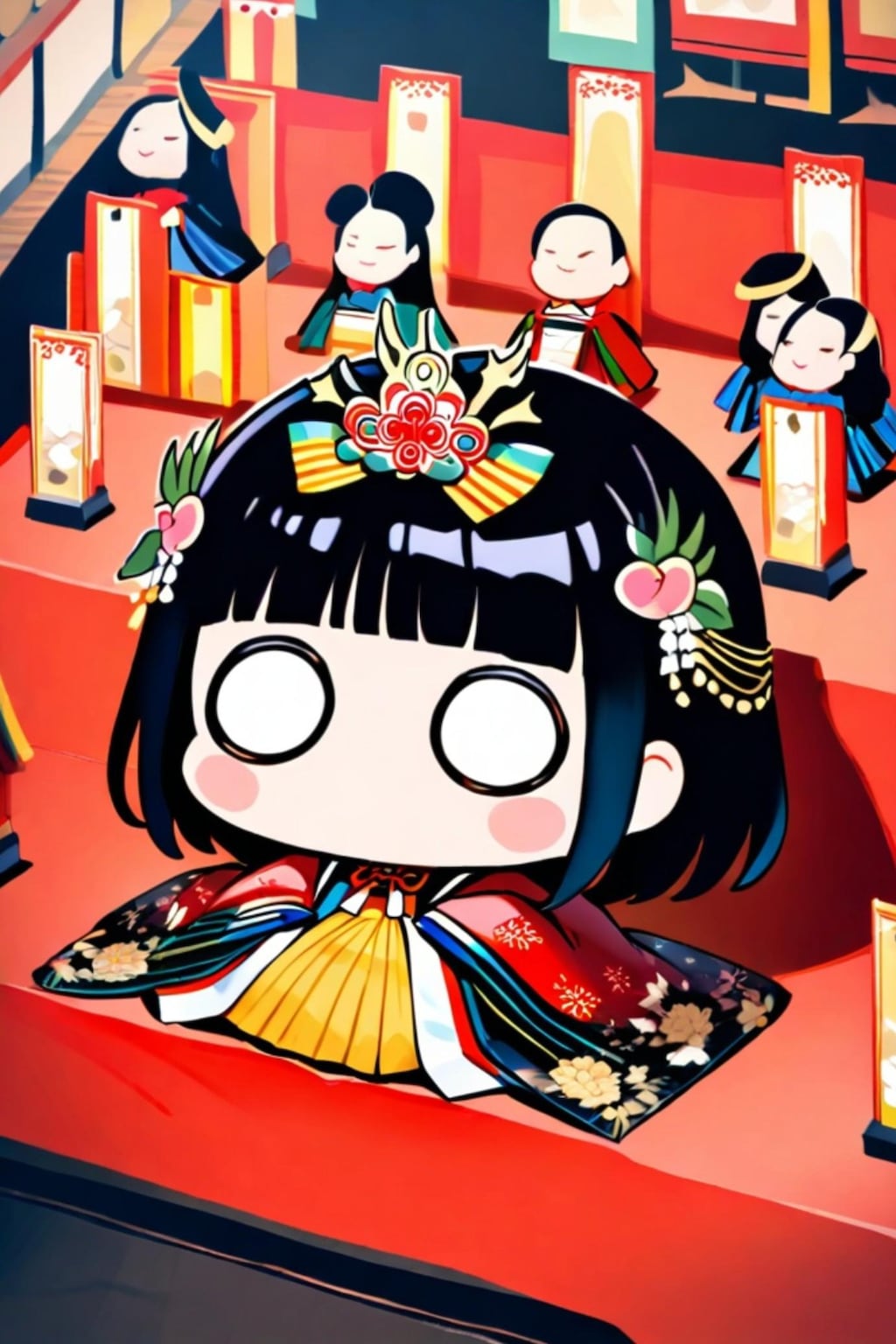 🎎ひな祭りの黒髪ちゃん