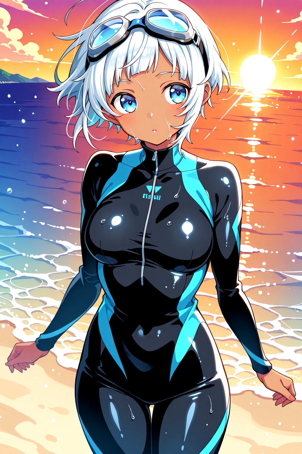 ウェットスーツの女の子