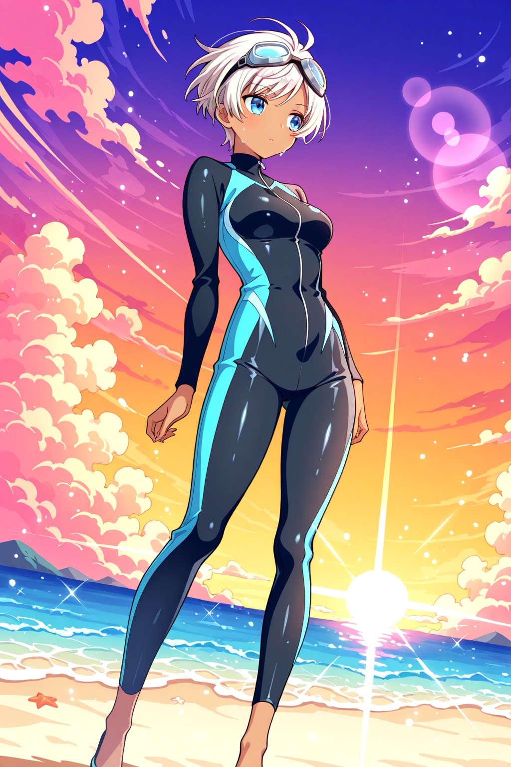 ウェットスーツの女の子