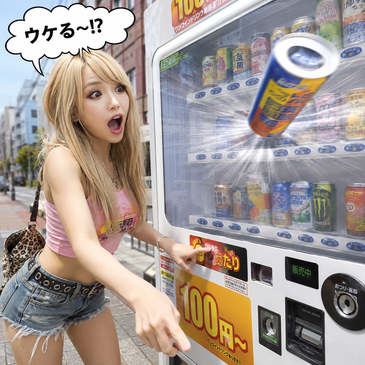 自販機とギャル | の人気AIイラスト・グラビア