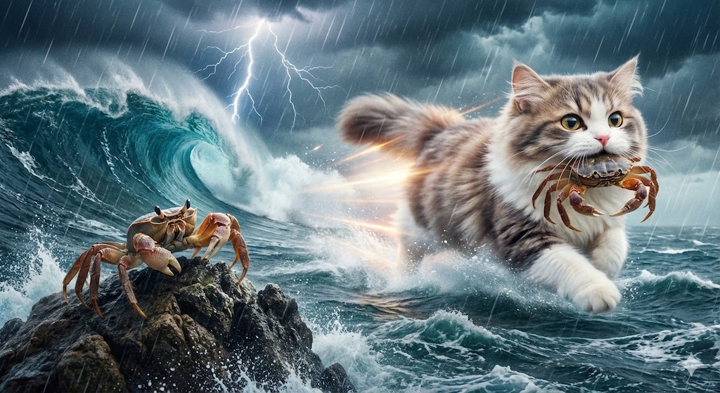 冬の海の🦀をくえるんだな