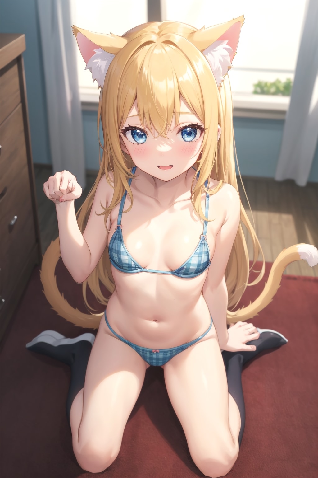 にゃ、にゃー(照)