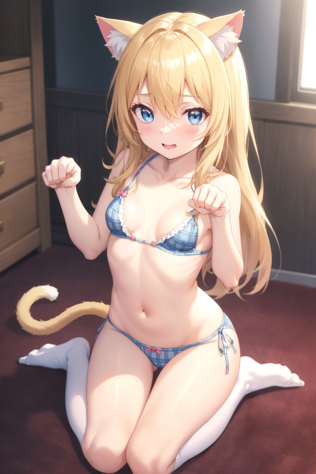 にゃ、にゃー(照)