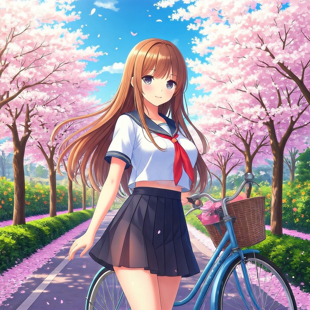 ピクセルちゃんと自転車2