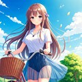ピクセルちゃんと自転車2 2枚目