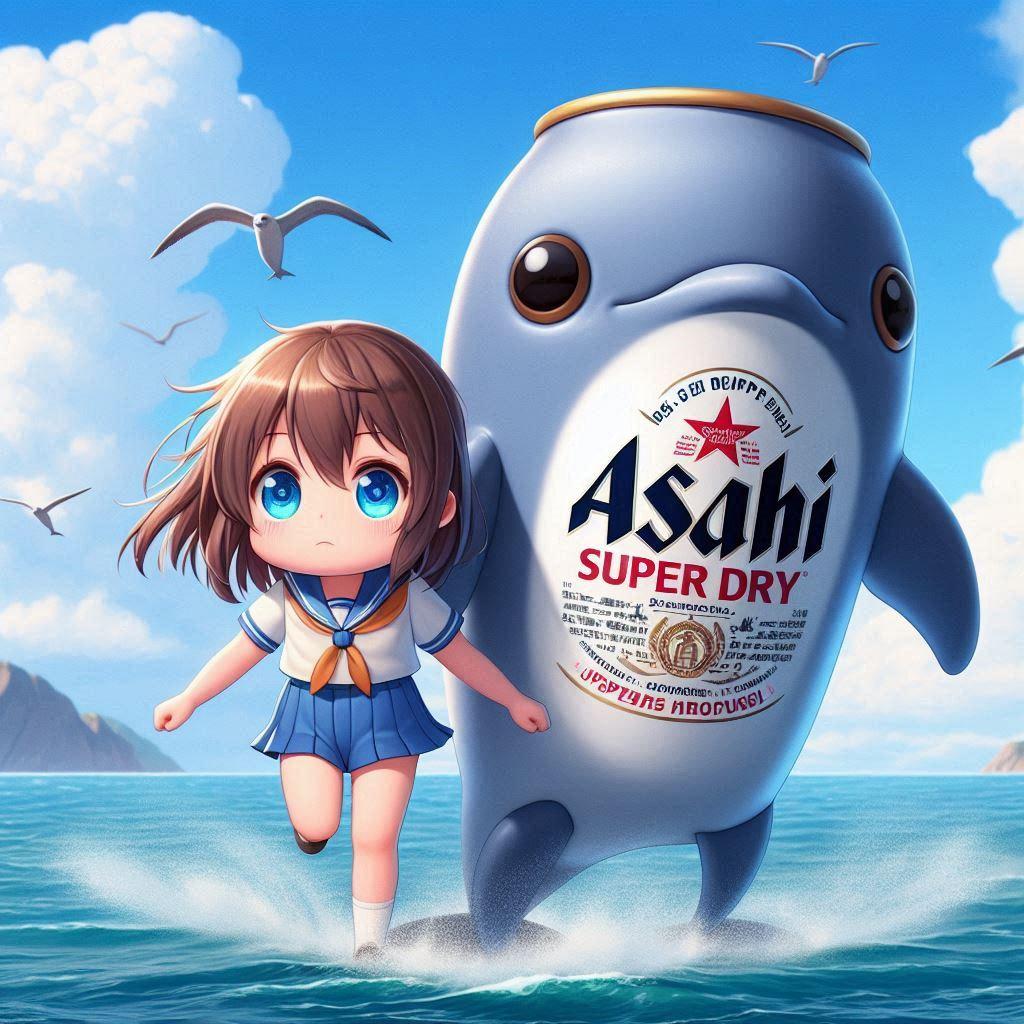 イルカに乗って海を渡る小さな女の子 | の人気AIイラスト・グラビア