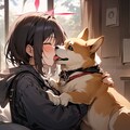 コーギーと戯れる戒野ミサキ【ブルアカ・ミサキ】 4枚目
