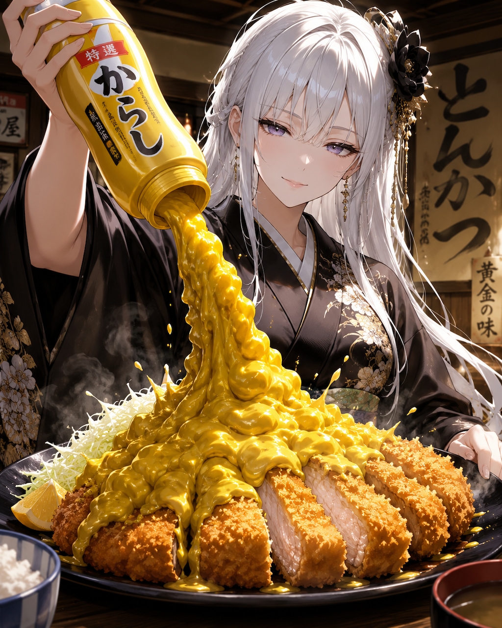 トンカツ屋のお姉さん