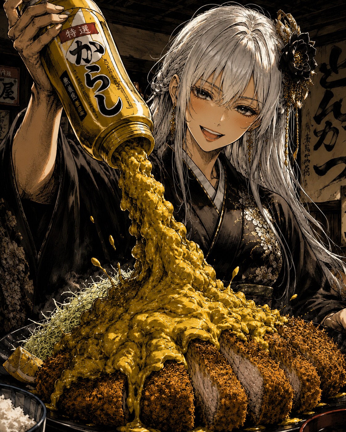 トンカツ屋のお姉さん