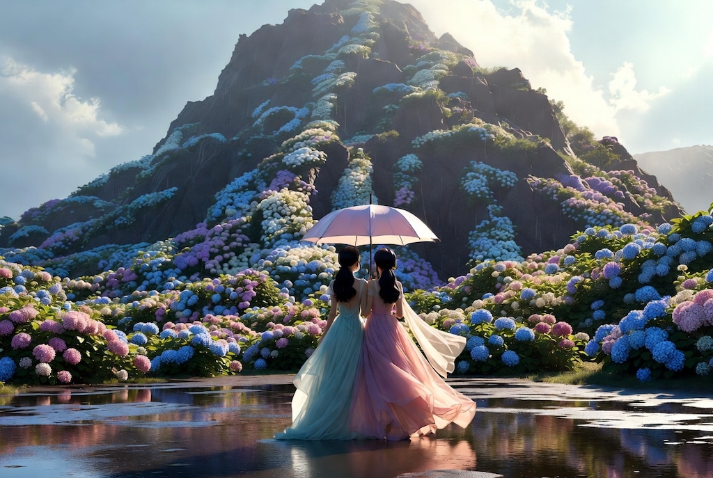 紫陽花山