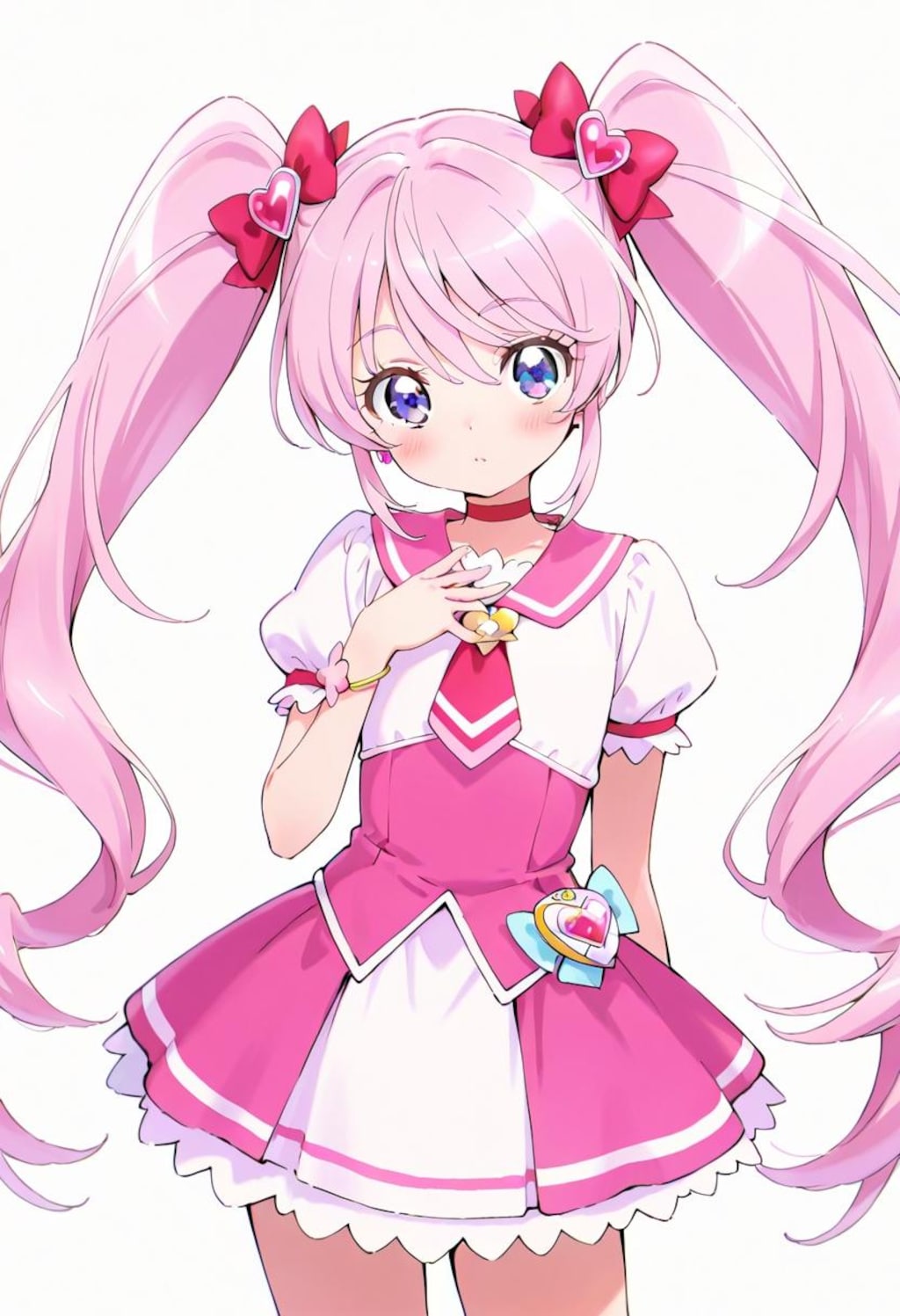 桃髪ツインテ娘