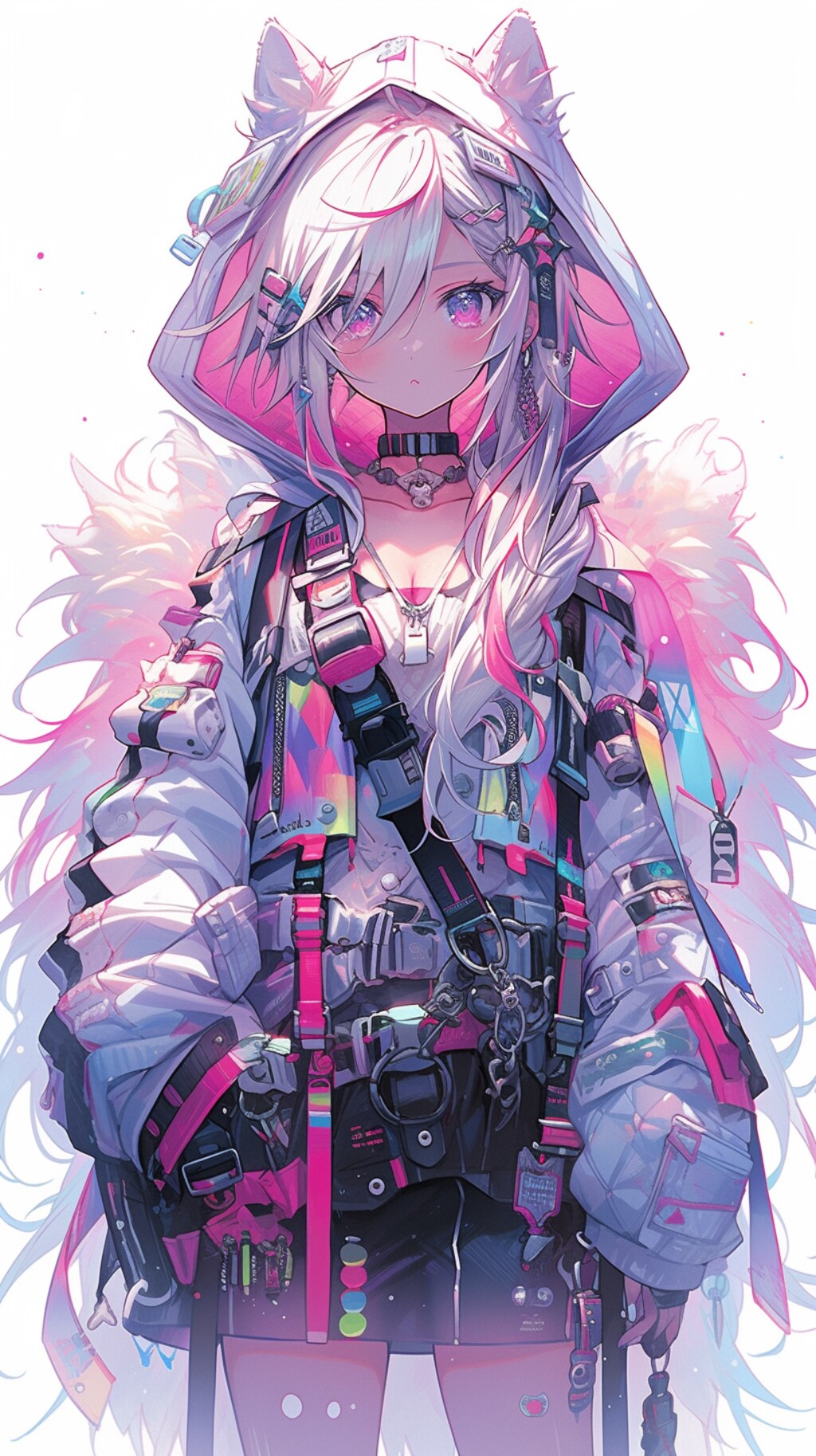 オーバーサイズジャケットの女の子