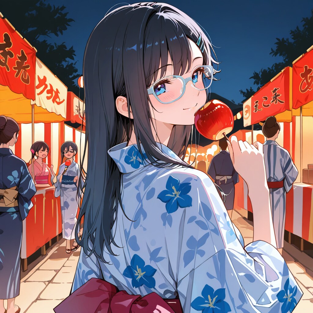 夏祭り林檎飴 | の人気AIイラスト・グラビア
