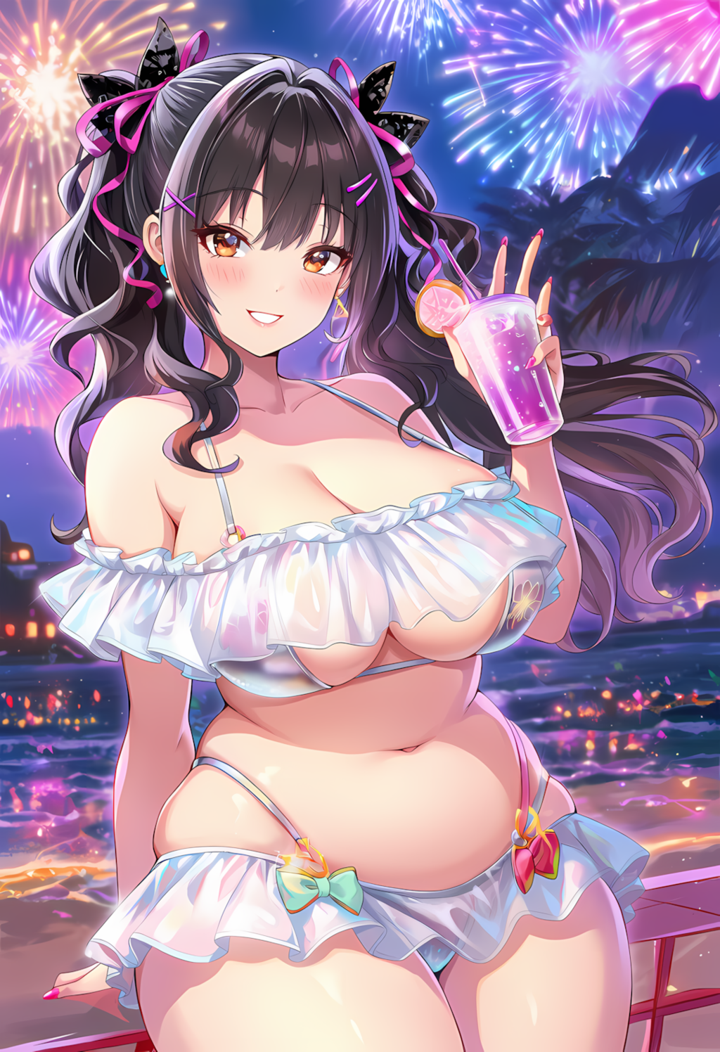 リナちゃんの海の日夜パーティーグラビア