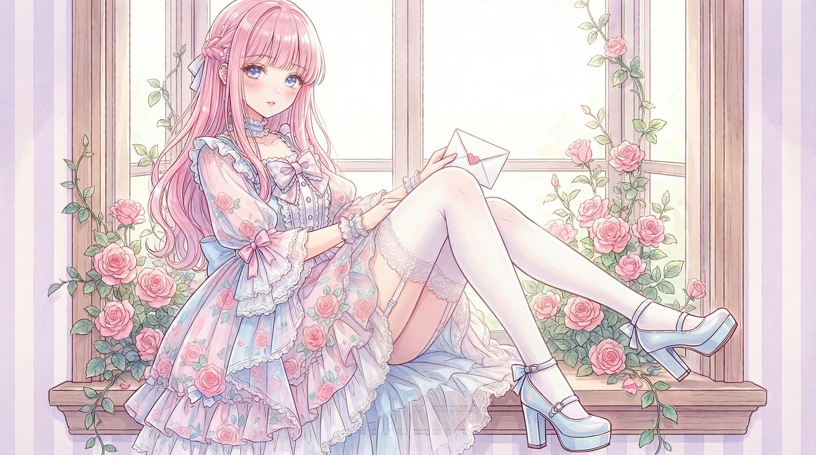 窓辺の恋文 | の人気AIイラスト・グラビア