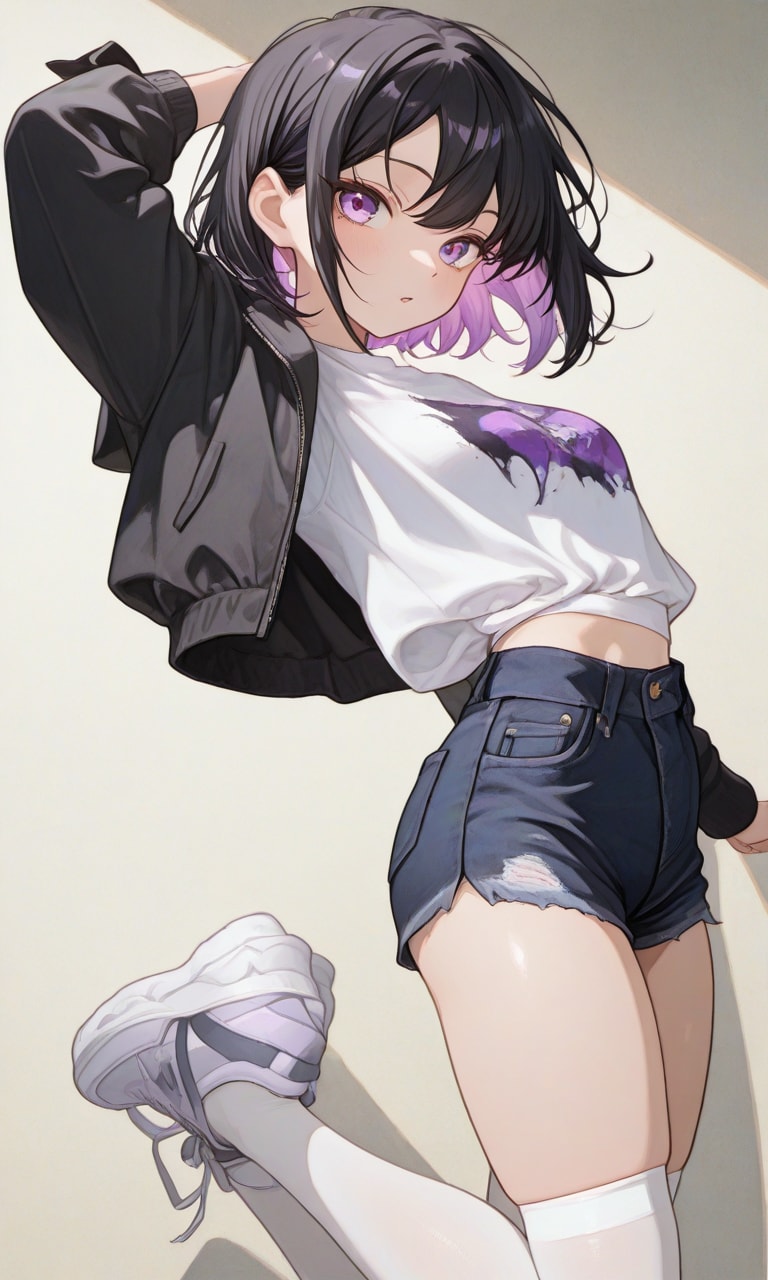 紫色が似合う女の子123